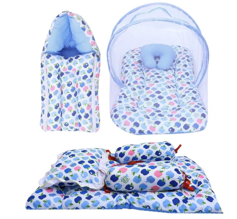 Fareto Cotton Combo Of Baby Mattress With Net- new born gift